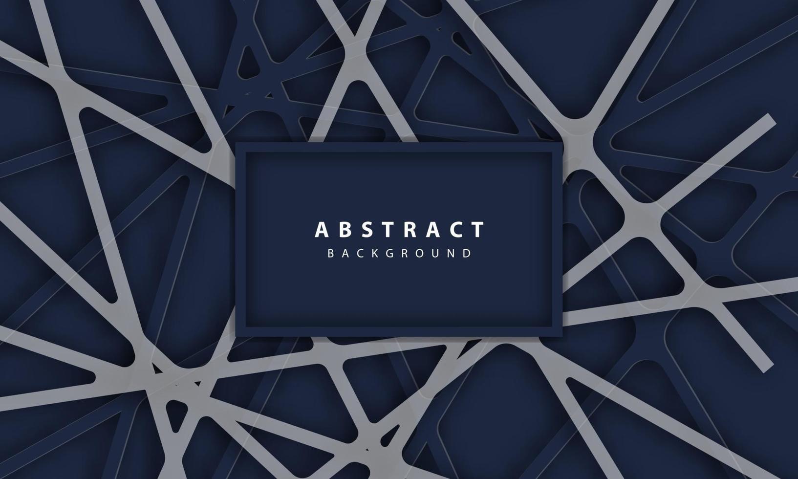 Abstract background with linear deep blue paper shapes vector