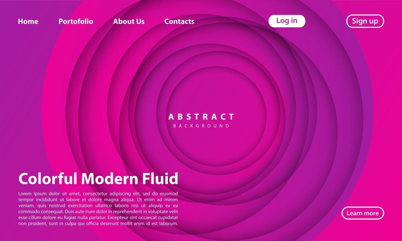 Landing Page Abstract background website vector
