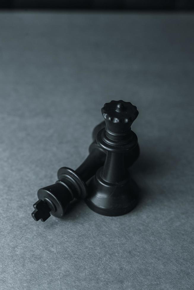piezas de ajedrez, supremacía de las piezas negras foto