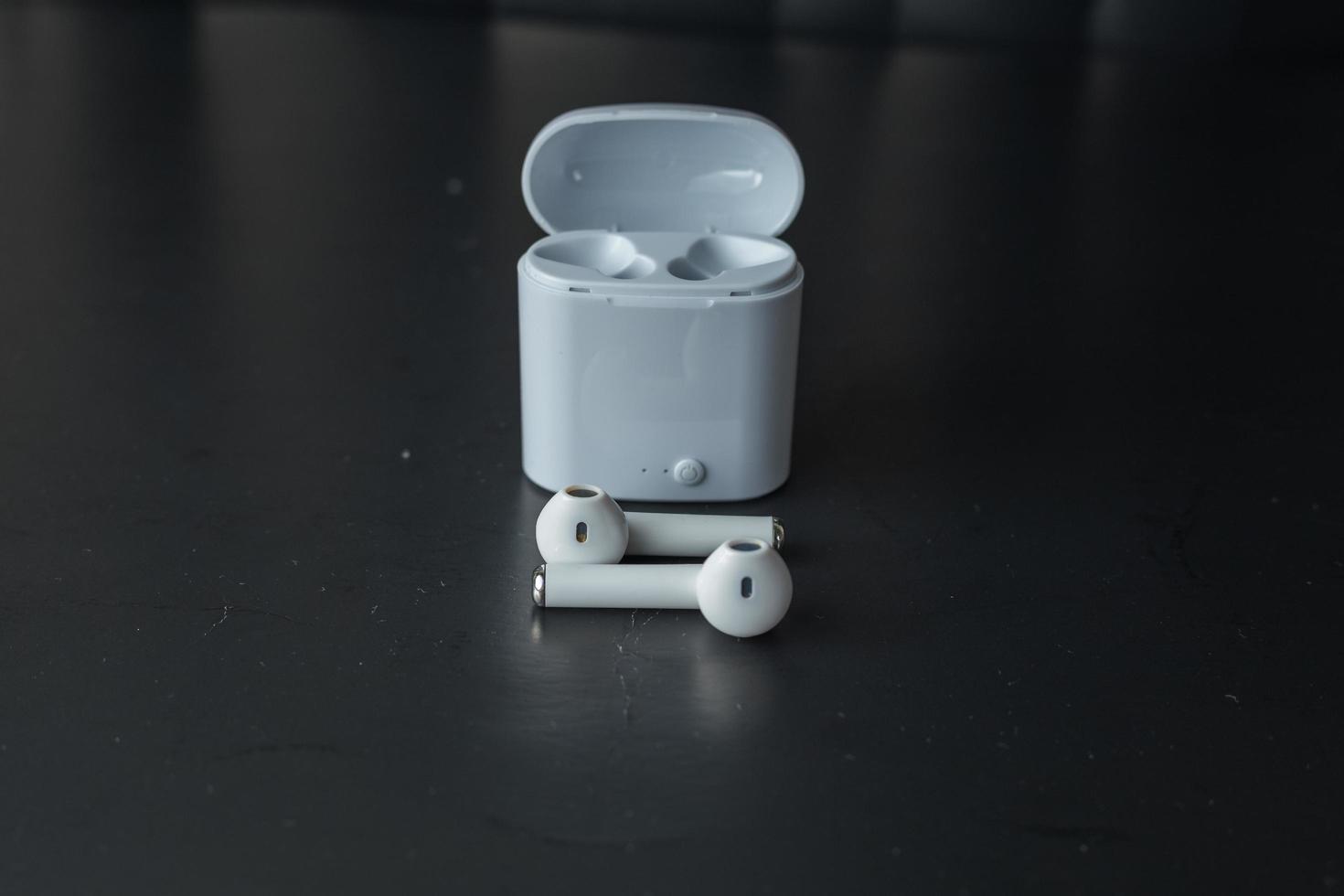 Wireless headphones white photo