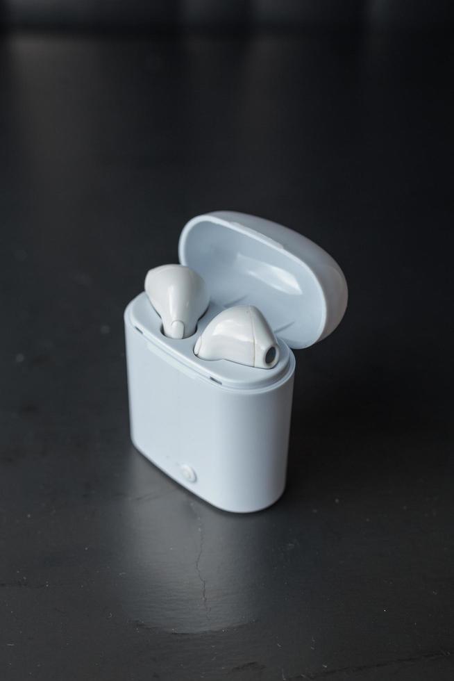 Wireless headphones white photo