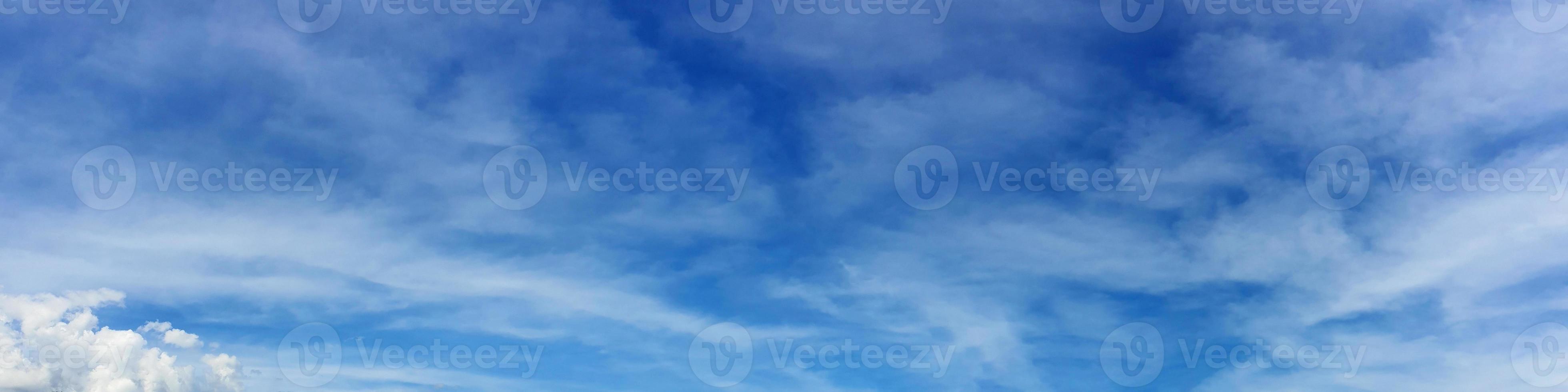 Panorama sky with cloud on a sunny day photo