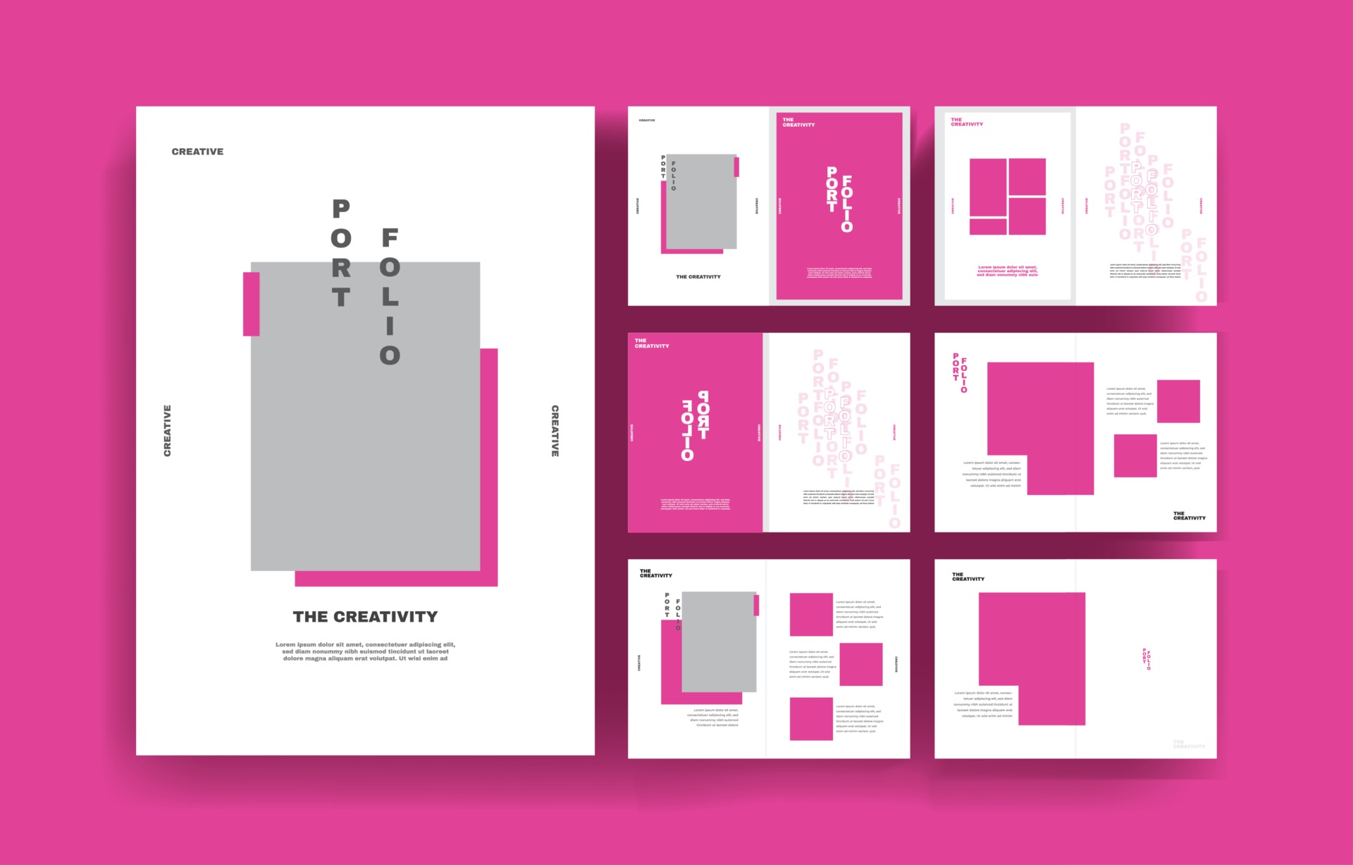 Minimal creative modern portfolio presentation background template