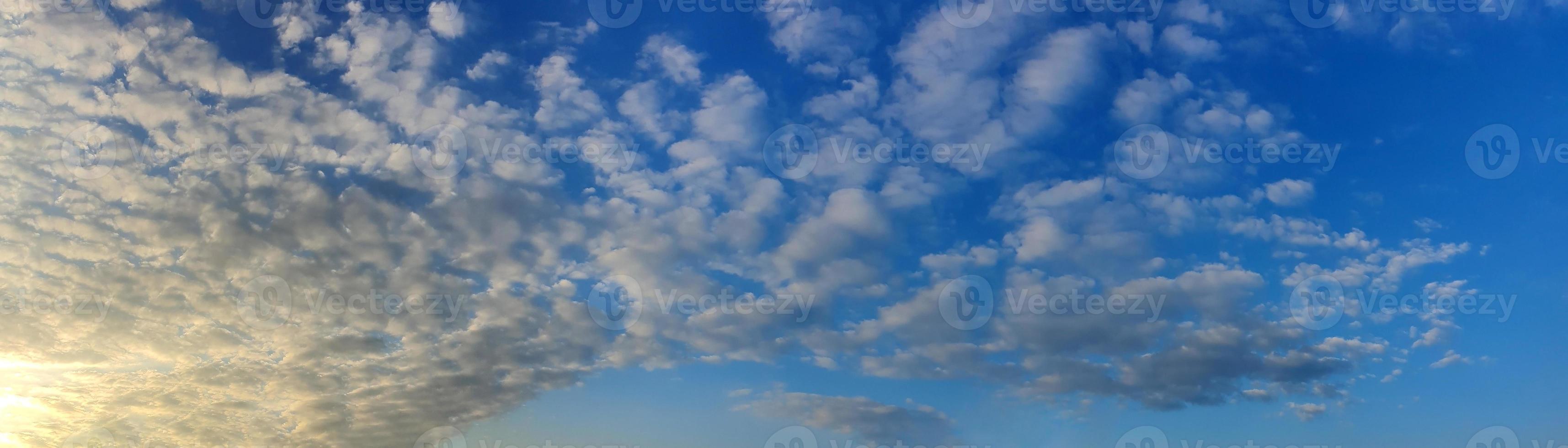 Panorama sky with cloud on a sunny day photo