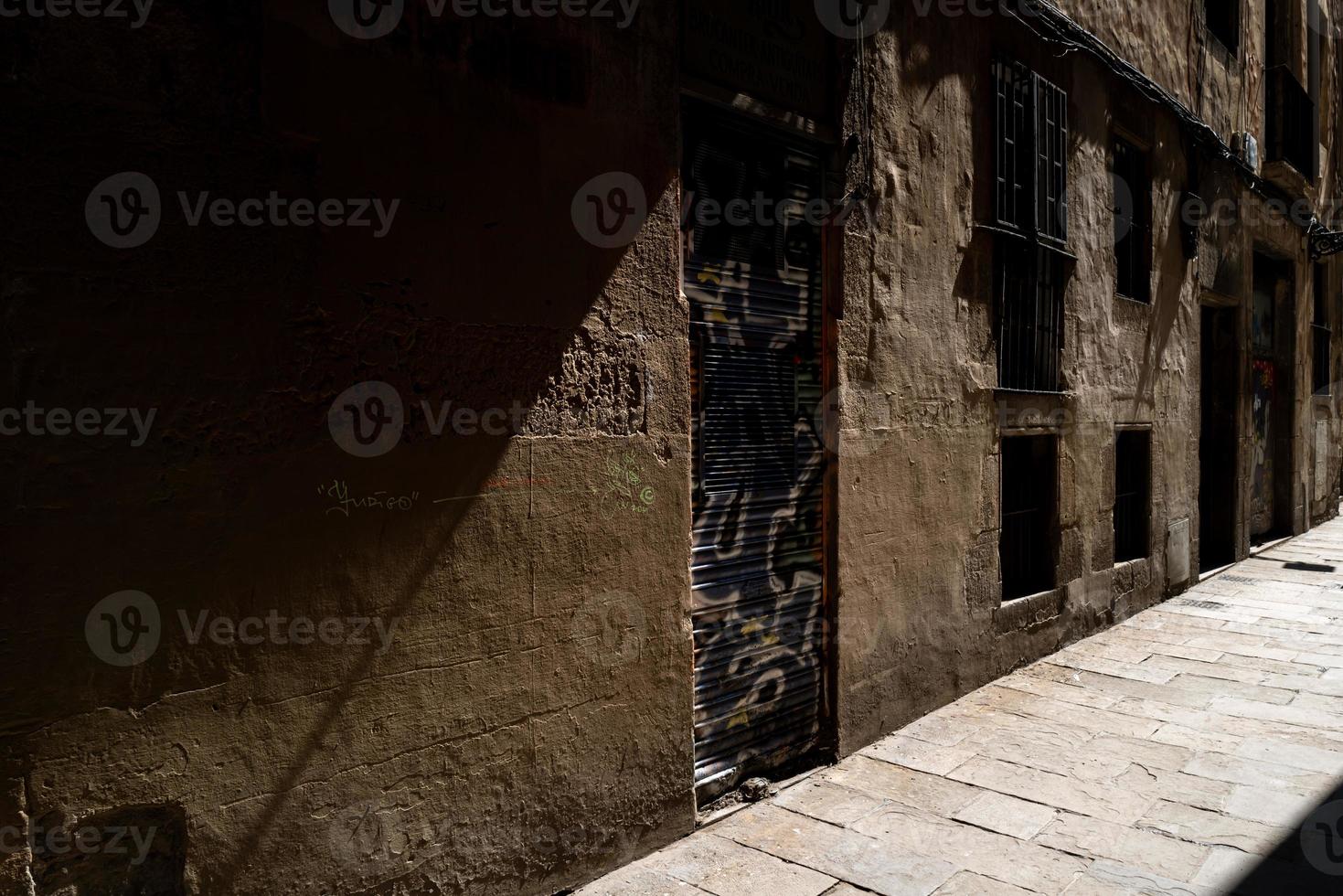 Light in old city of Barcelona photo