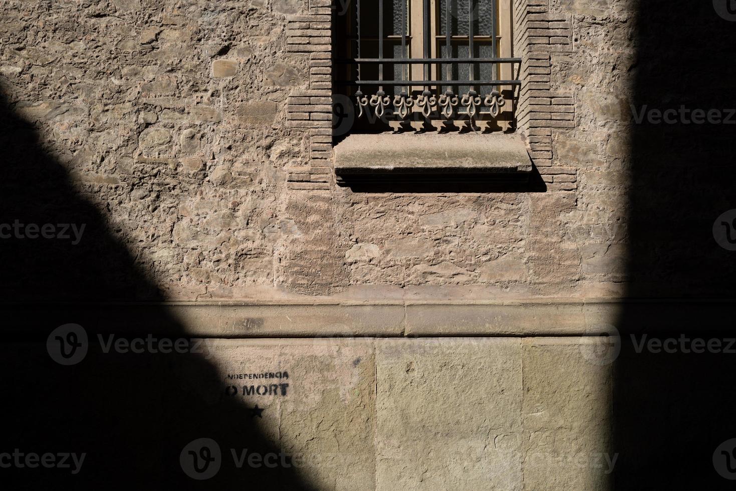 Light in old street in Barcelona photo