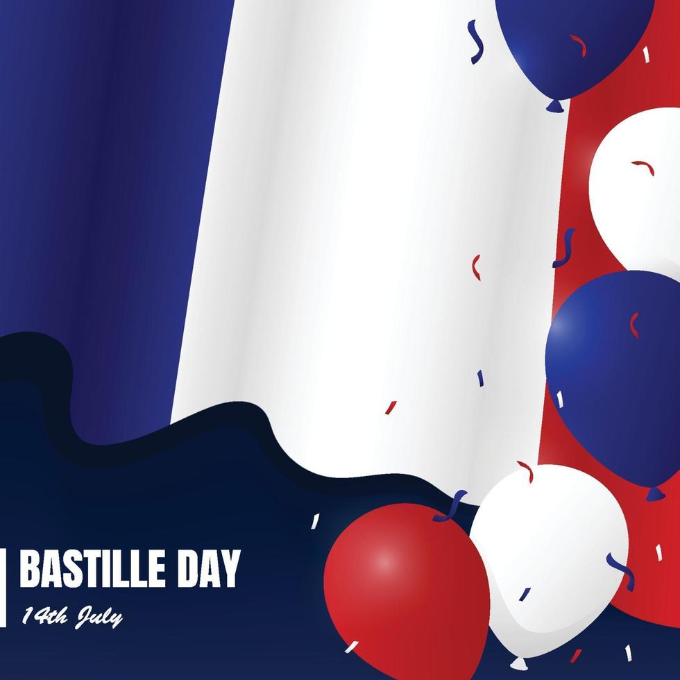 Bastille Day 14th July Background Concept vector