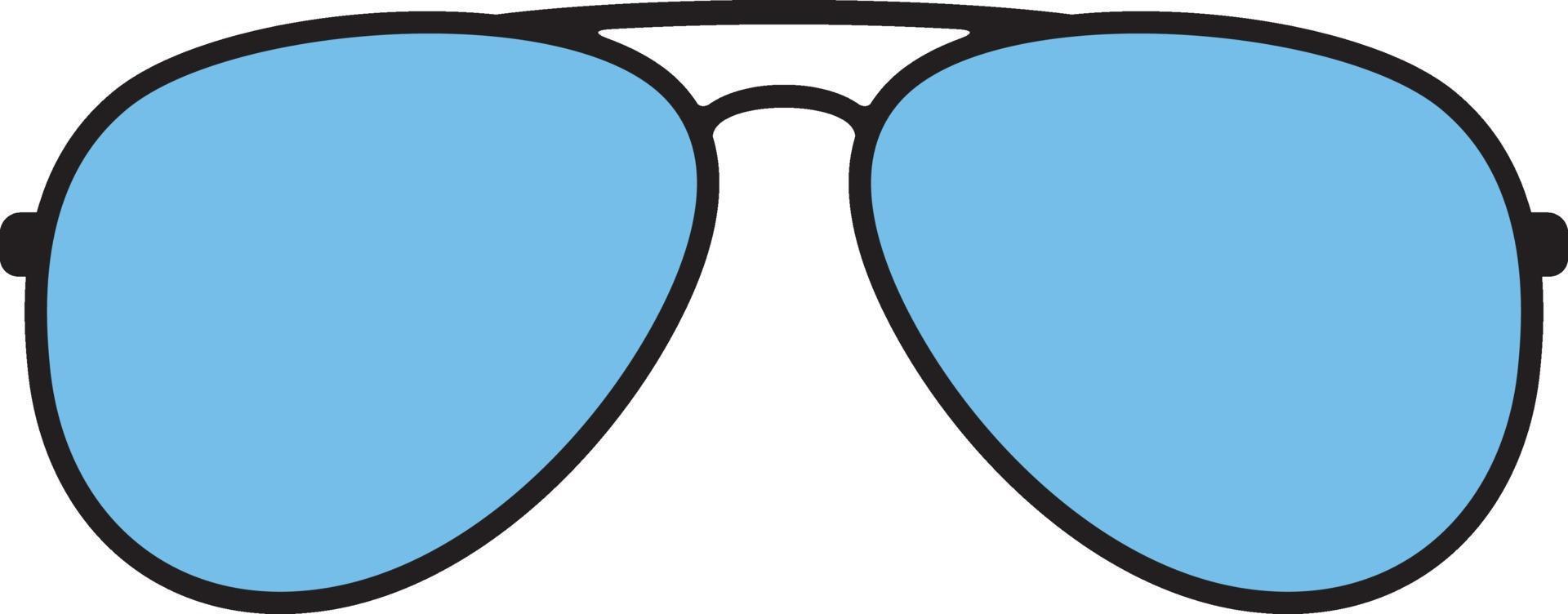 Aviator sunglasses color vector