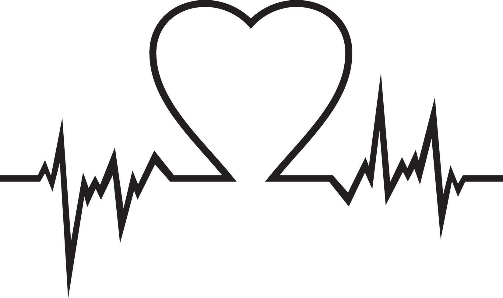 Heart beats flat icon vector