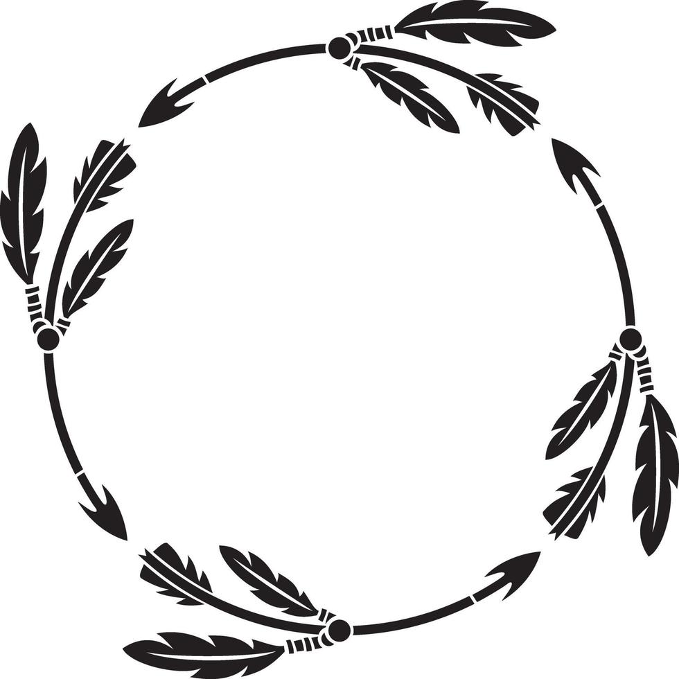 Arrow round frame vector