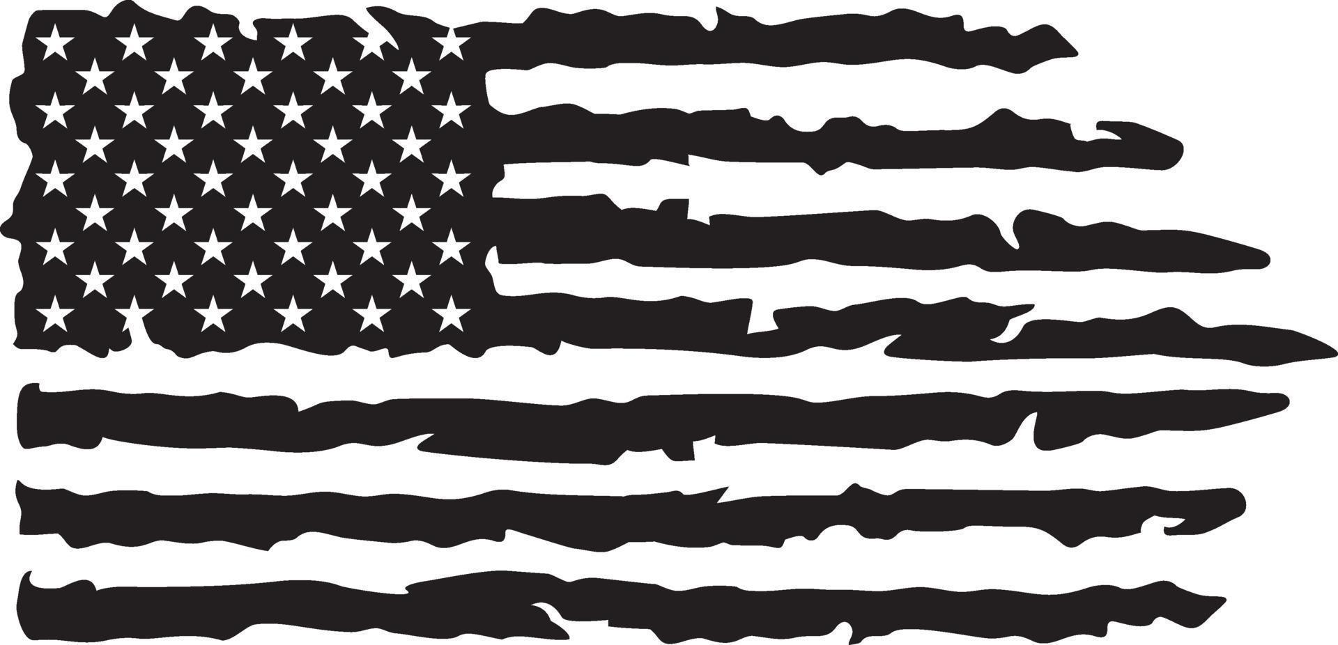 USA grunge flag vector. 