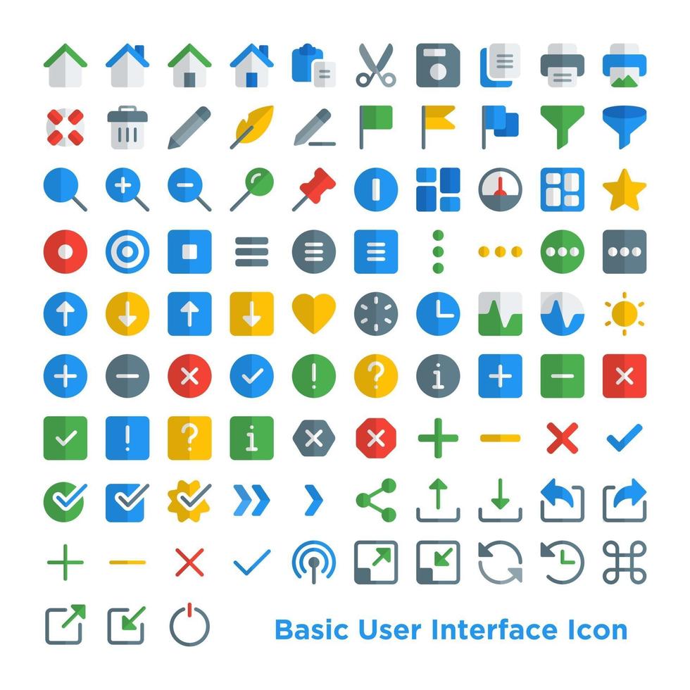 icono de interfaz de usuario básica vector