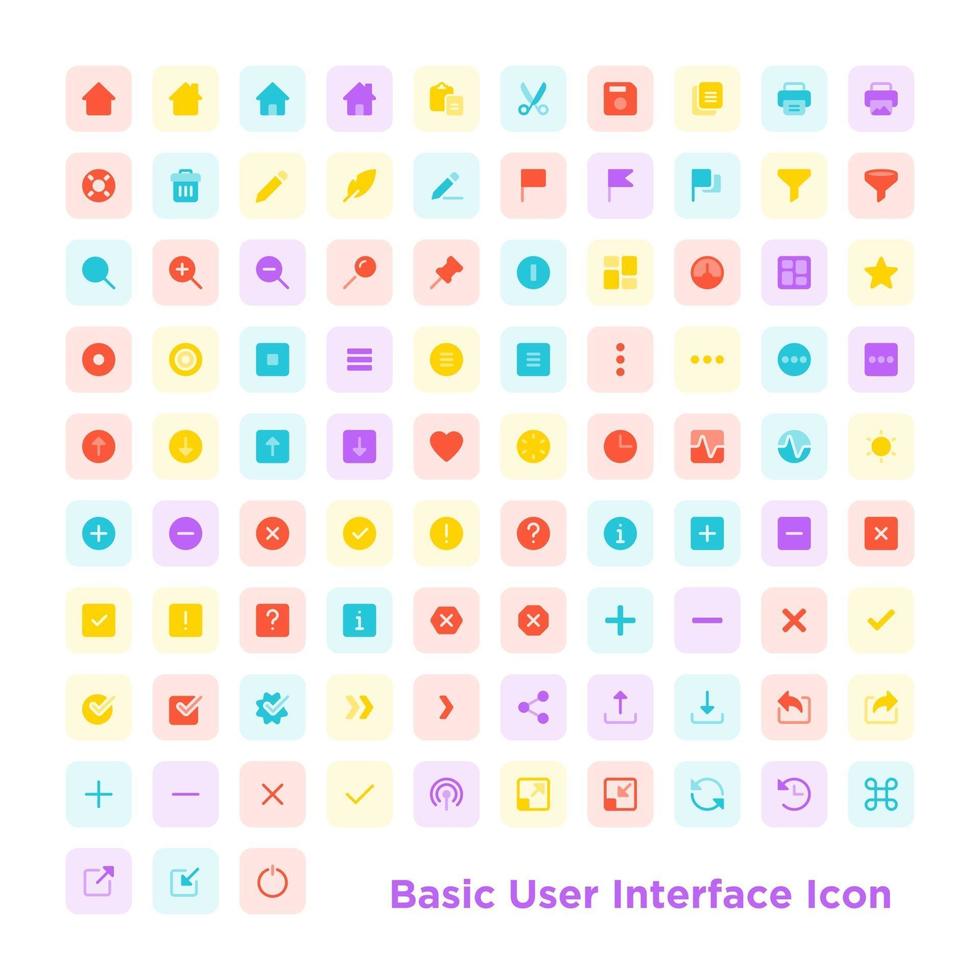 icono de interfaz de usuario básica vector