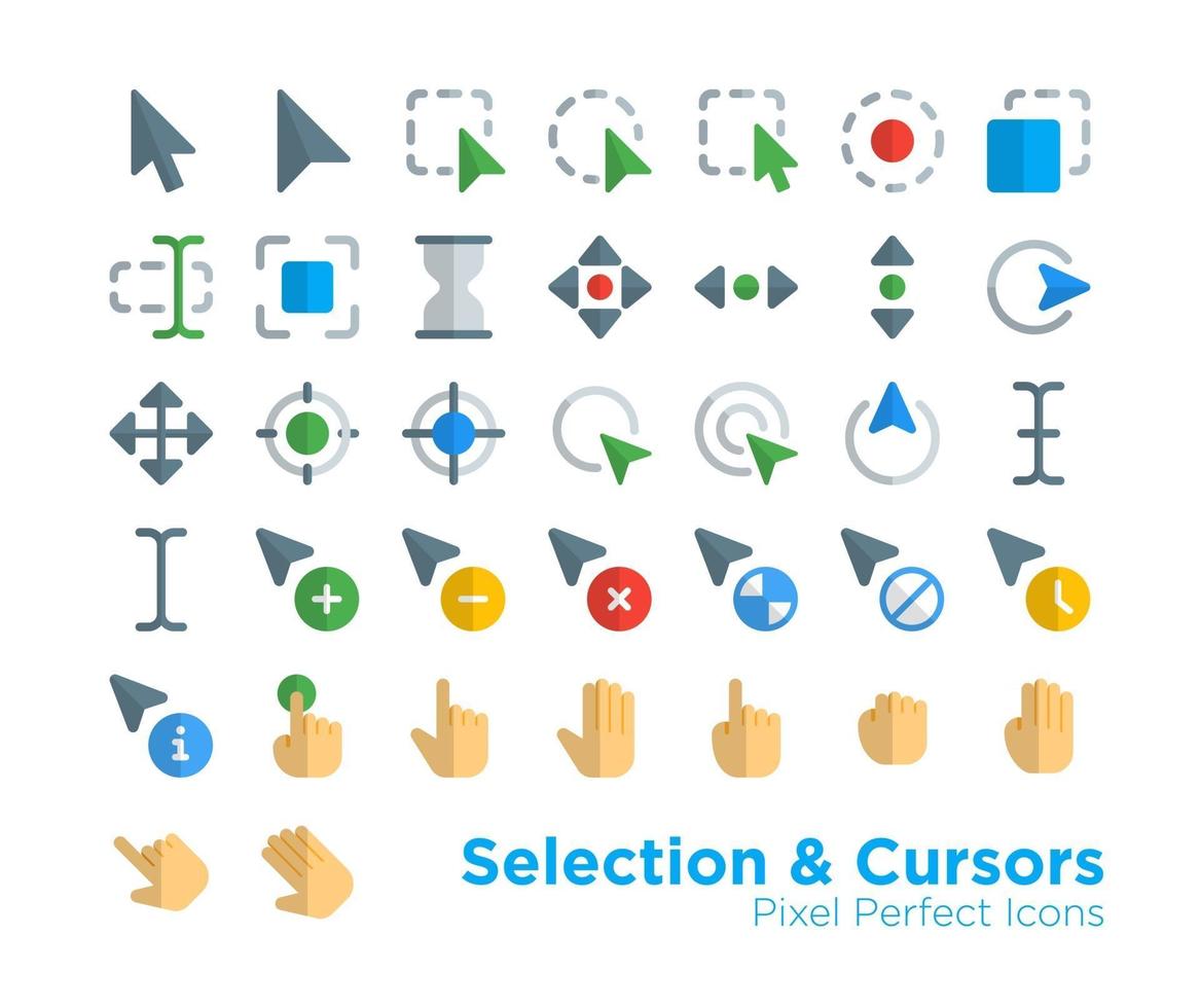 iconos de cursores de selección vector