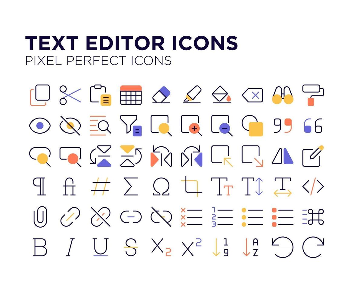 Text Editor Pixel Perfect Icon vector