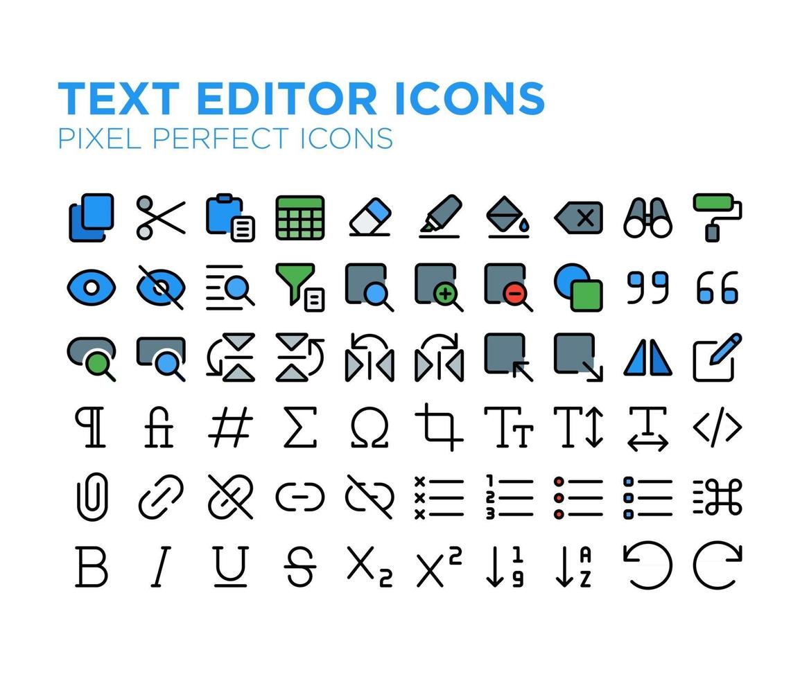 Text Editor Pixel Perfect Icon vector