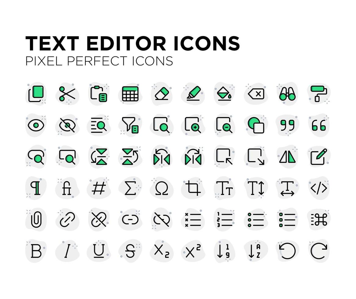 editor de texto pixel perfect icon vector