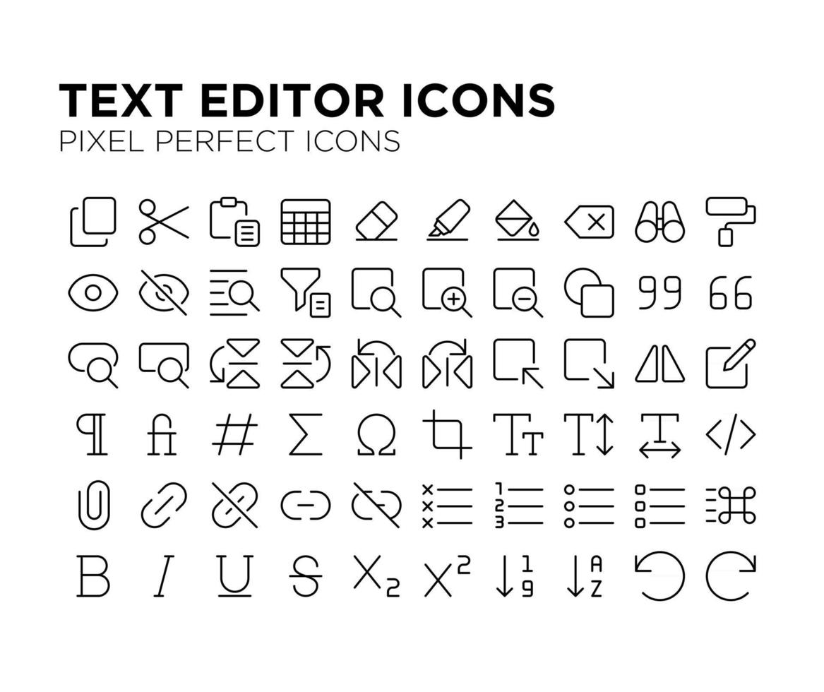 Text Editor Pixel Perfect Icon vector