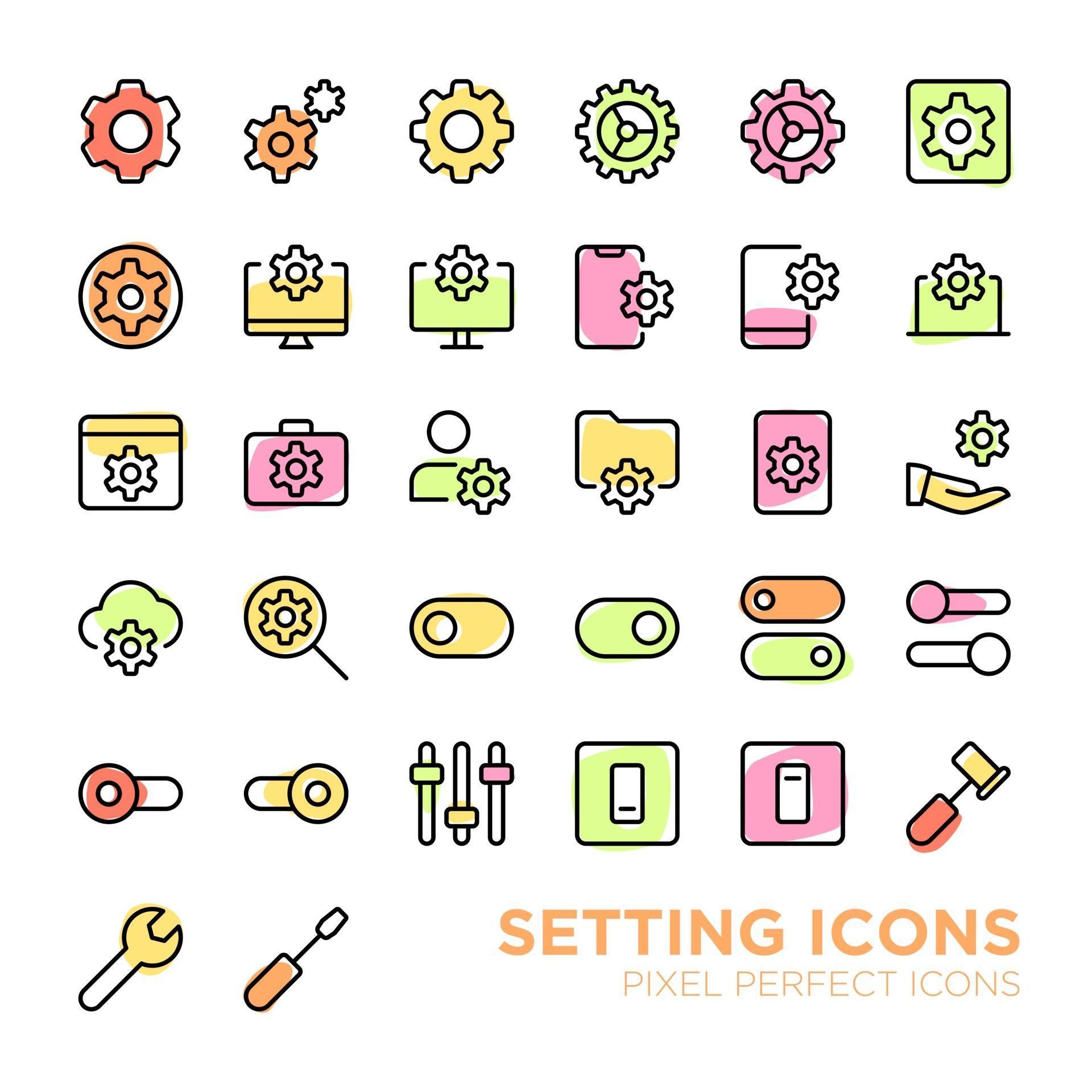 Basic Setting Pixel Perfect Icon 2387633 Vector Art at Vecteezy