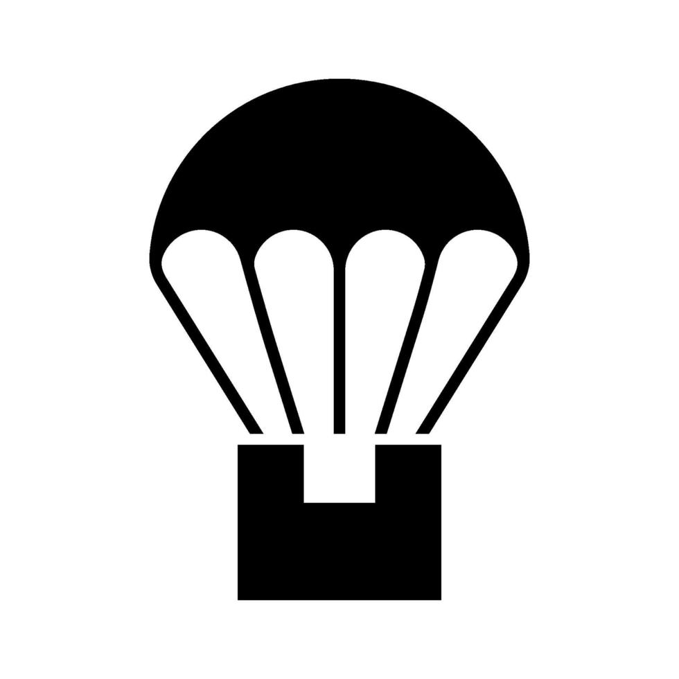 Parachute Delivery Icon vector