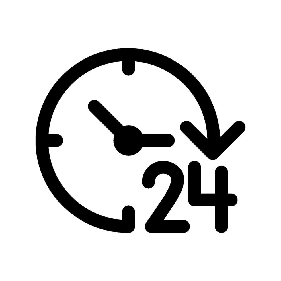 24 Hours Available Icon vector