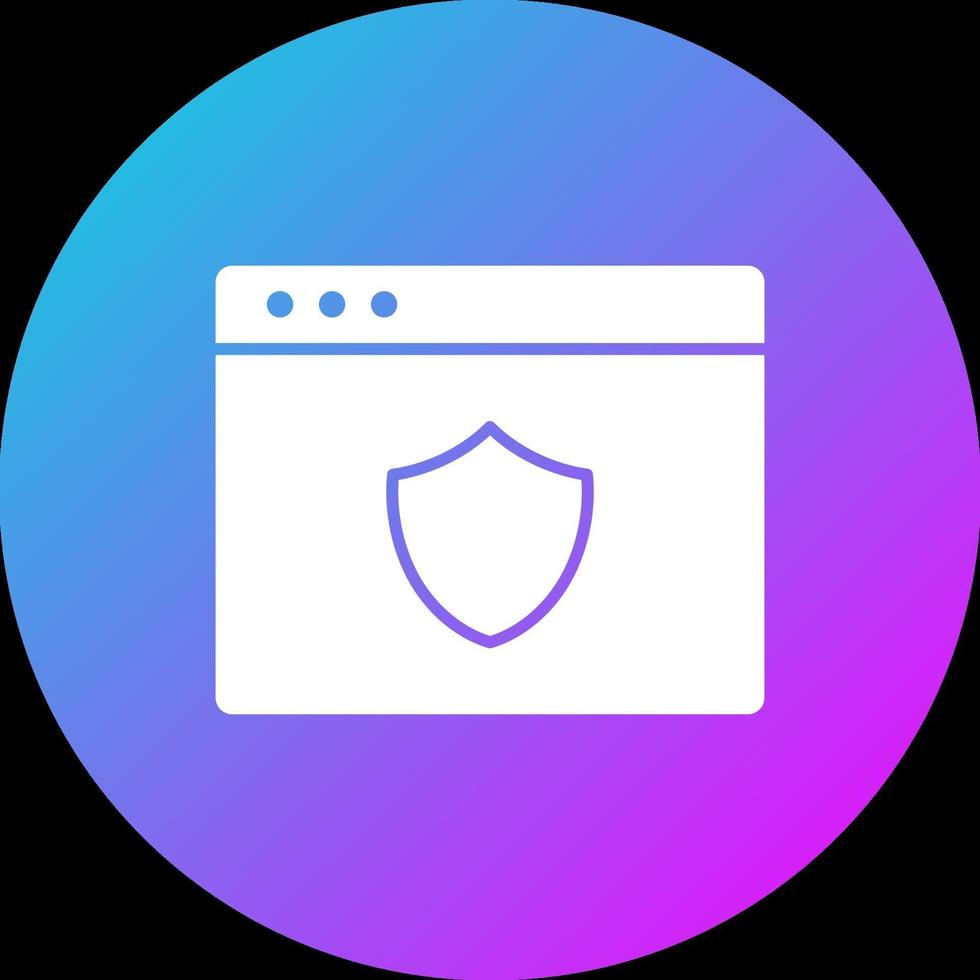 icono de seguridad del navegador vector