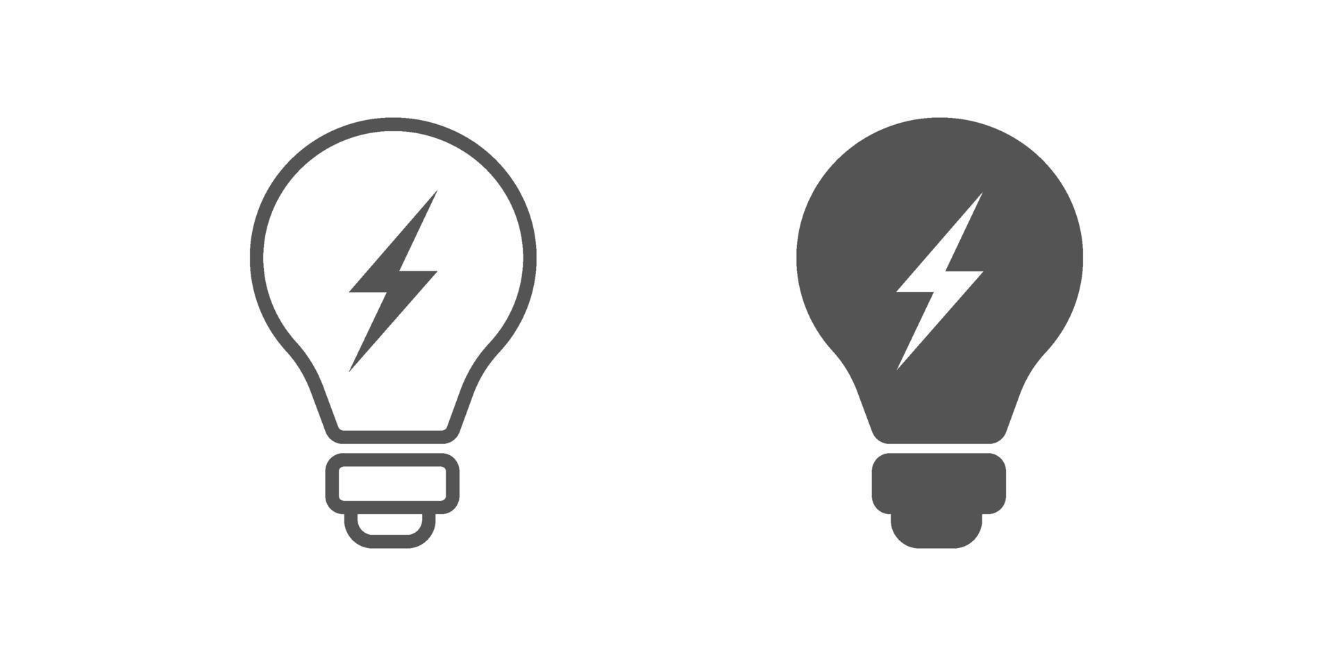lightbulb icon flat style isolated on white background vector