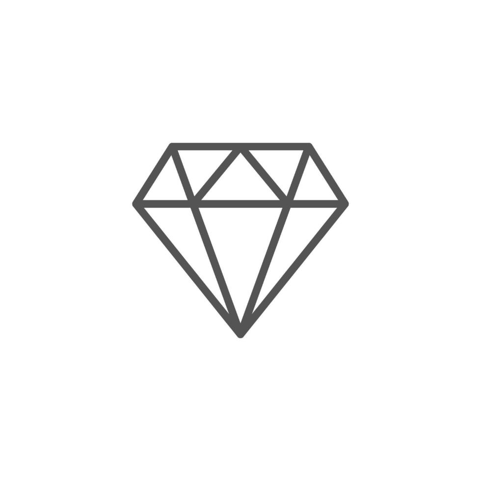 diamond icon flat style isolated on white background vector