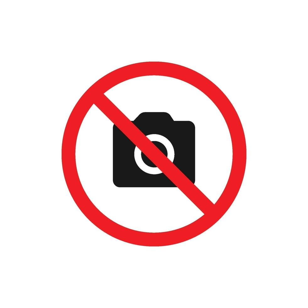 do not camera use icon flat style isolated on white background vector