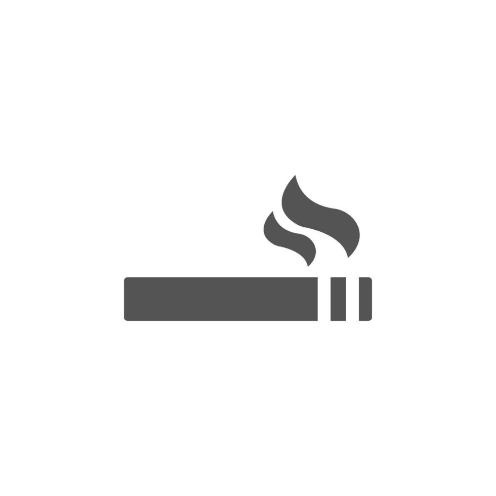 icono de cigarrillo estilo plano aislado sobre fondo blanco vector