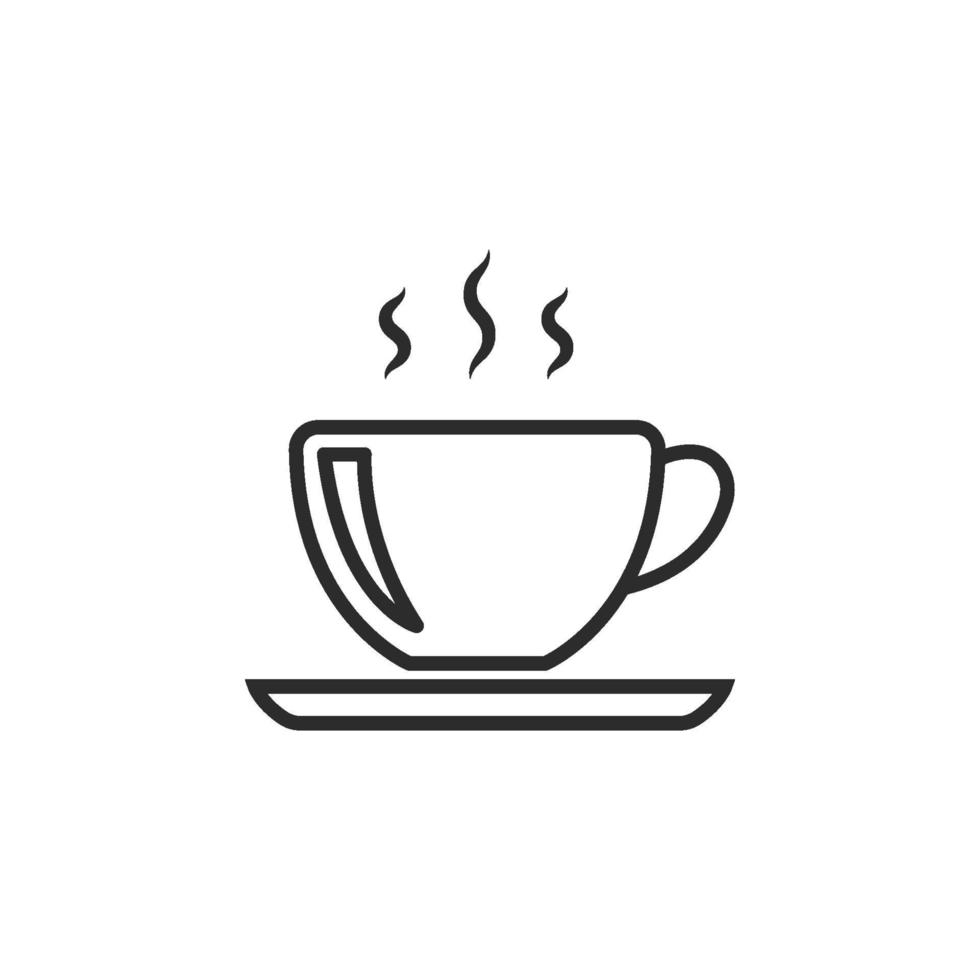 icono de té estilo plano aislado sobre fondo blanco vector