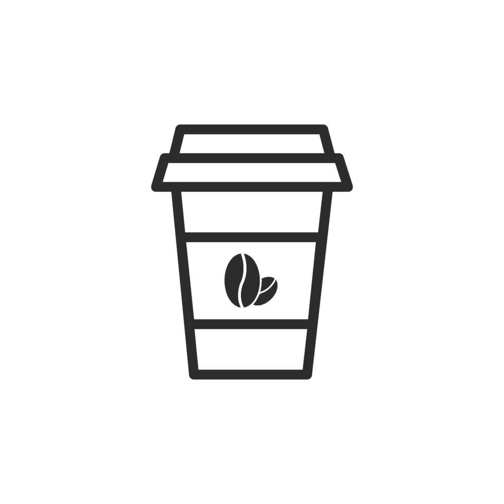 coffee icon flat style isolated on white background vector