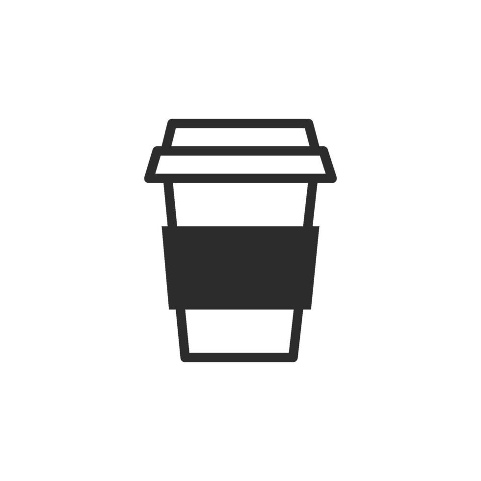 icono de café estilo plano aislado sobre fondo blanco vector