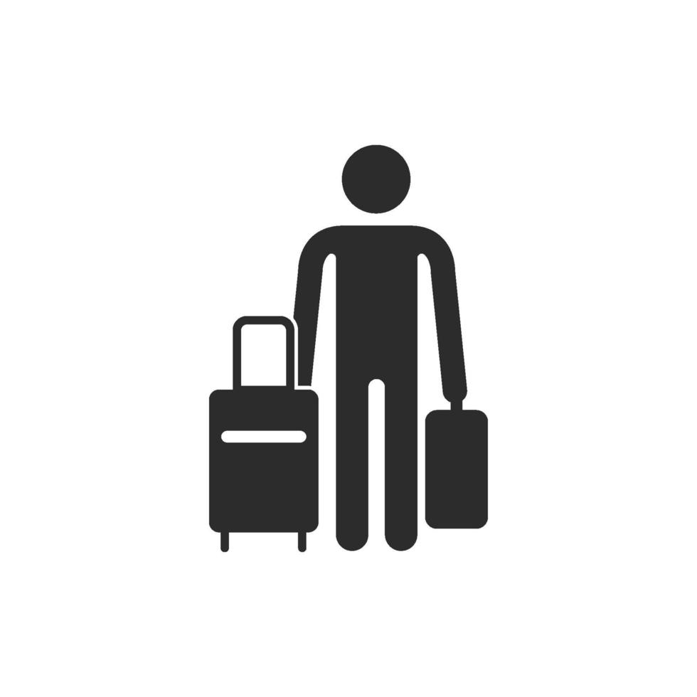 tourist icon flat style isolated on white background vector