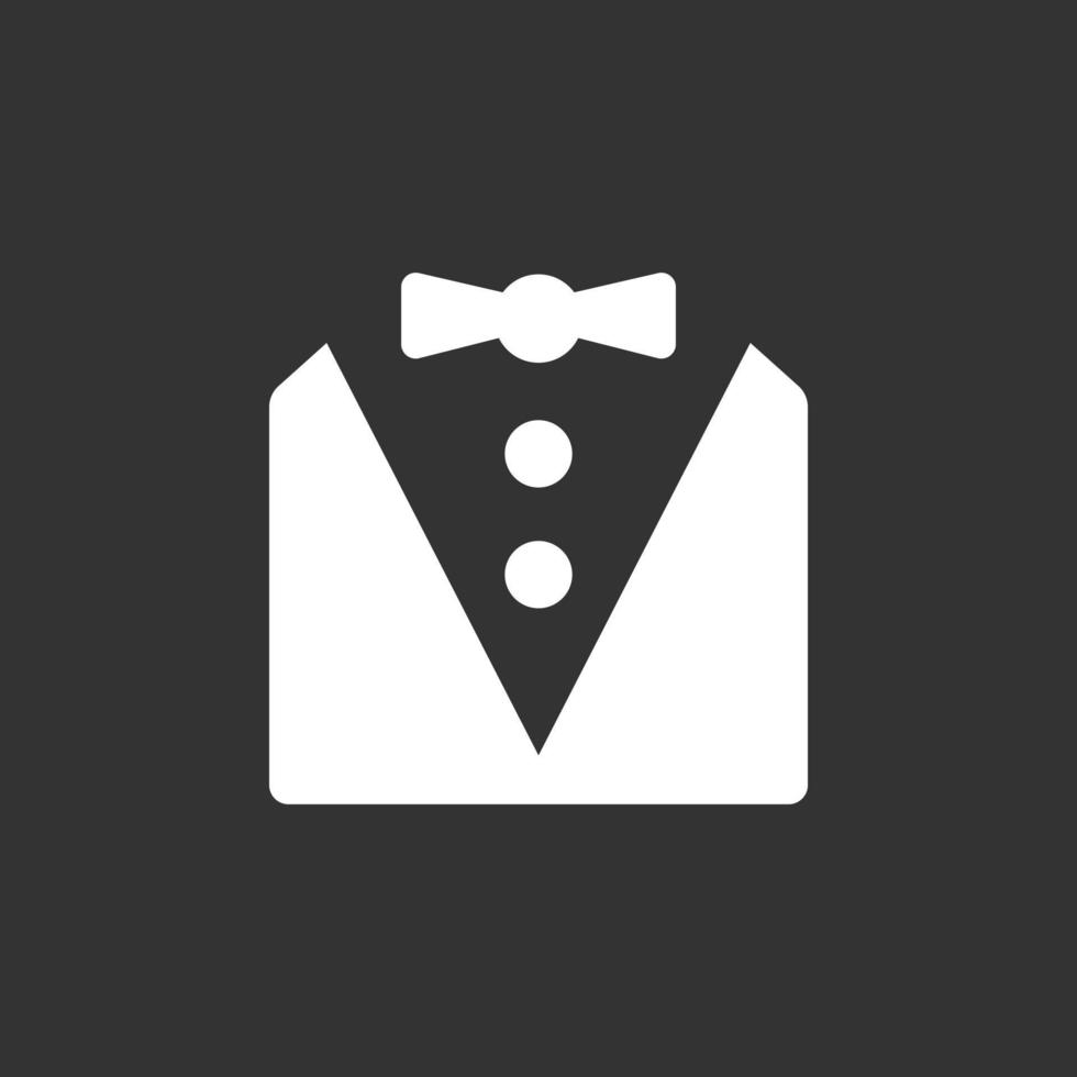 icono de traje estilo plano aislado sobre fondo blanco vector