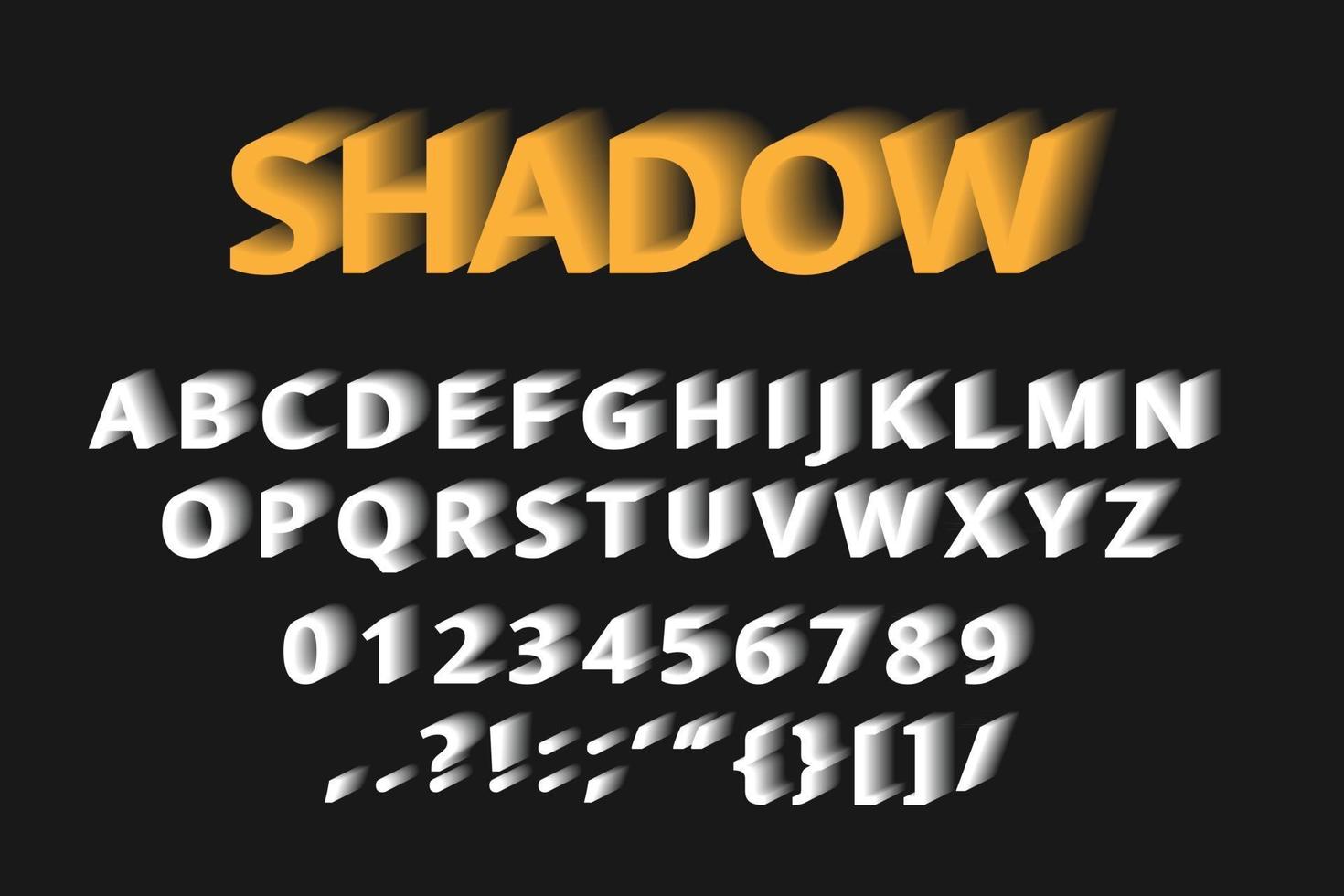 shadow effect text on dark background vector