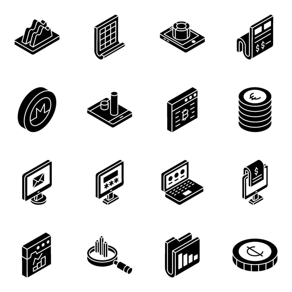 iconos de marketing y publicidad vector