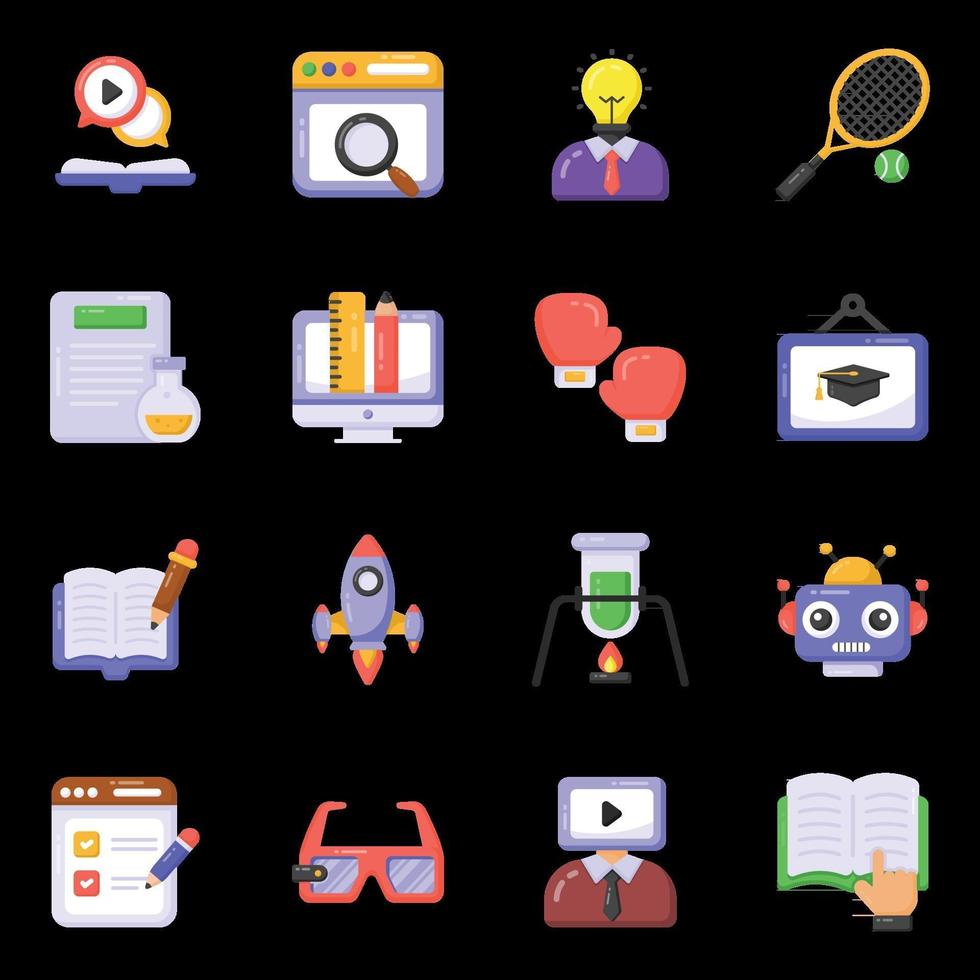 Science and Learning icons vector