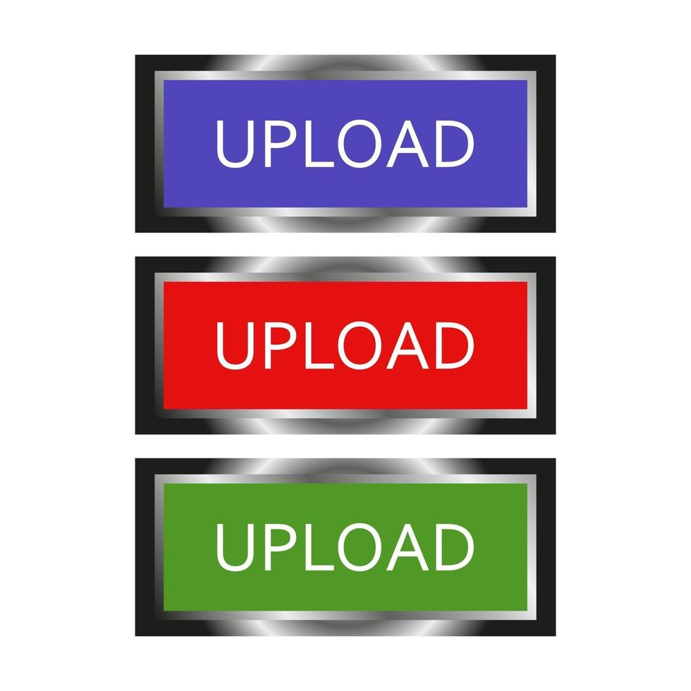 Upload Buttons On White Background vector