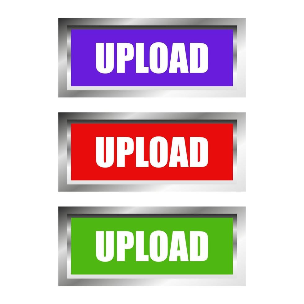 Upload Buttons On White Background vector