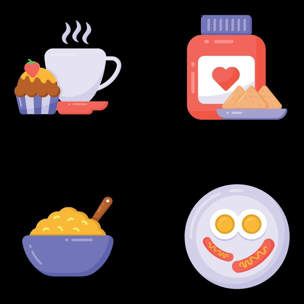 Breakfast and Food Items vector