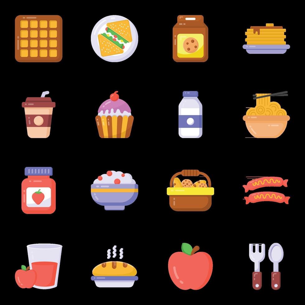 Food and Drink icons vector