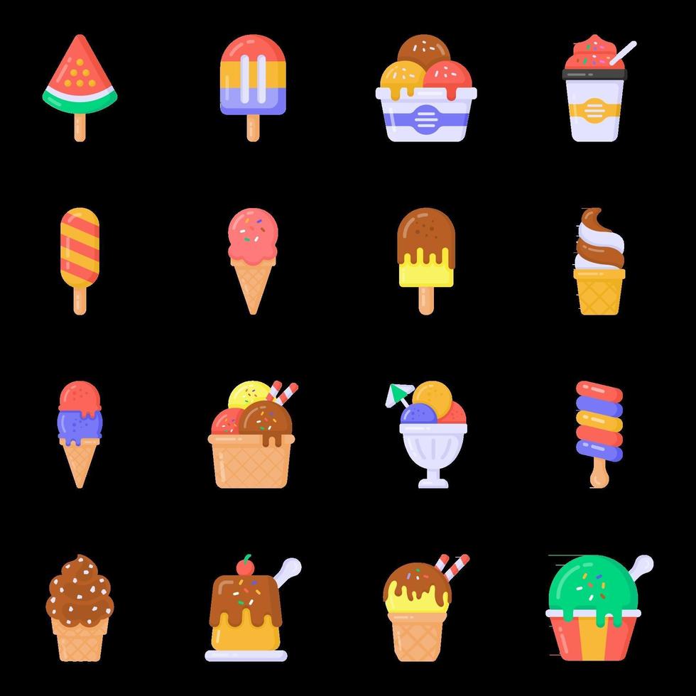 Ice Creams Elements vector