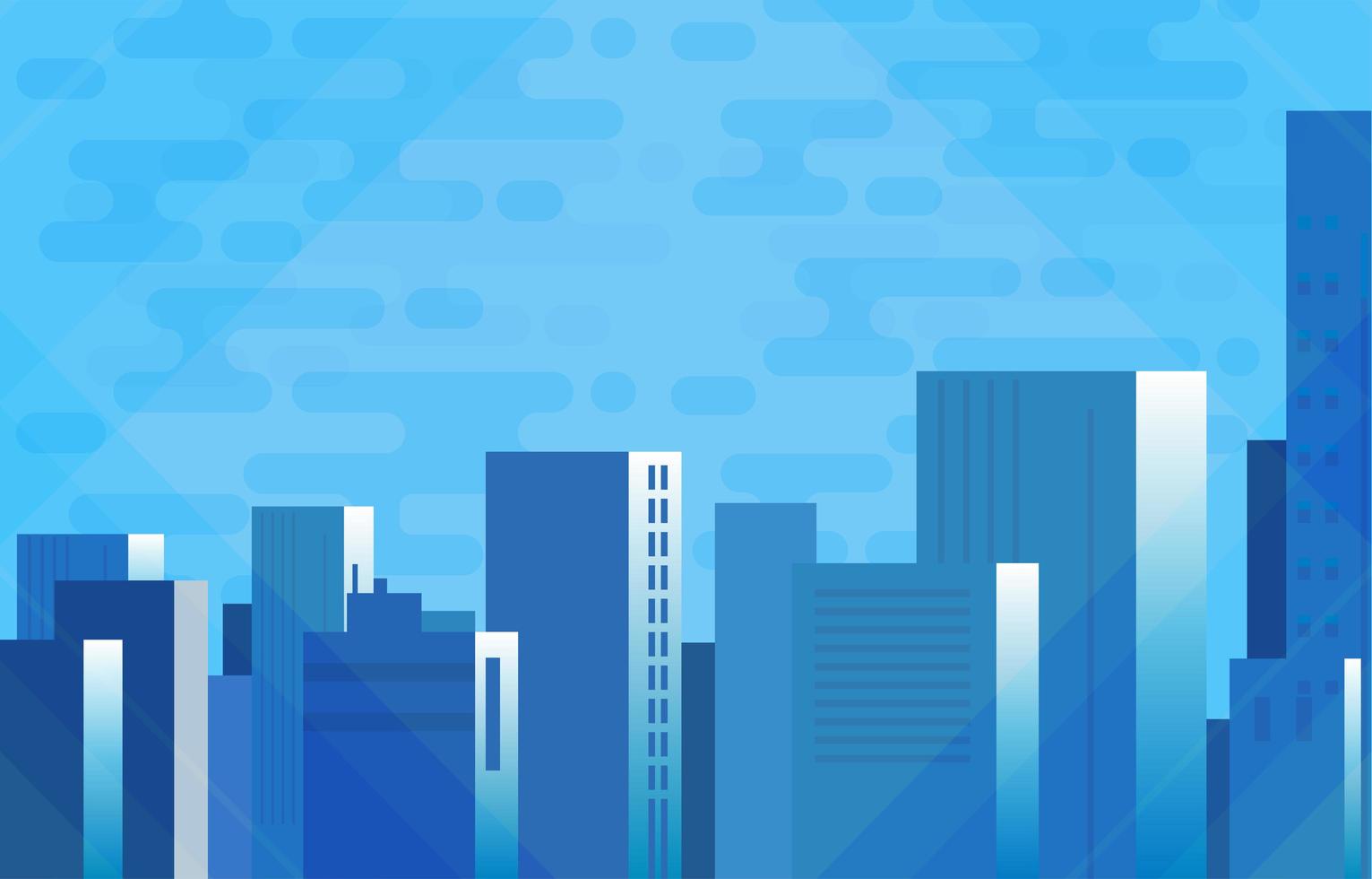 Abstract City Skycrapers Futuristic Background vector