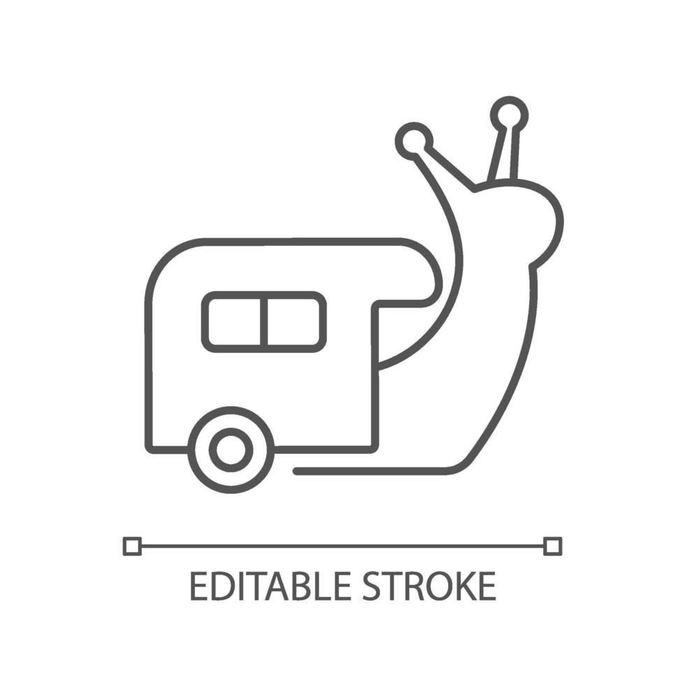 Slow travel linear icon vector