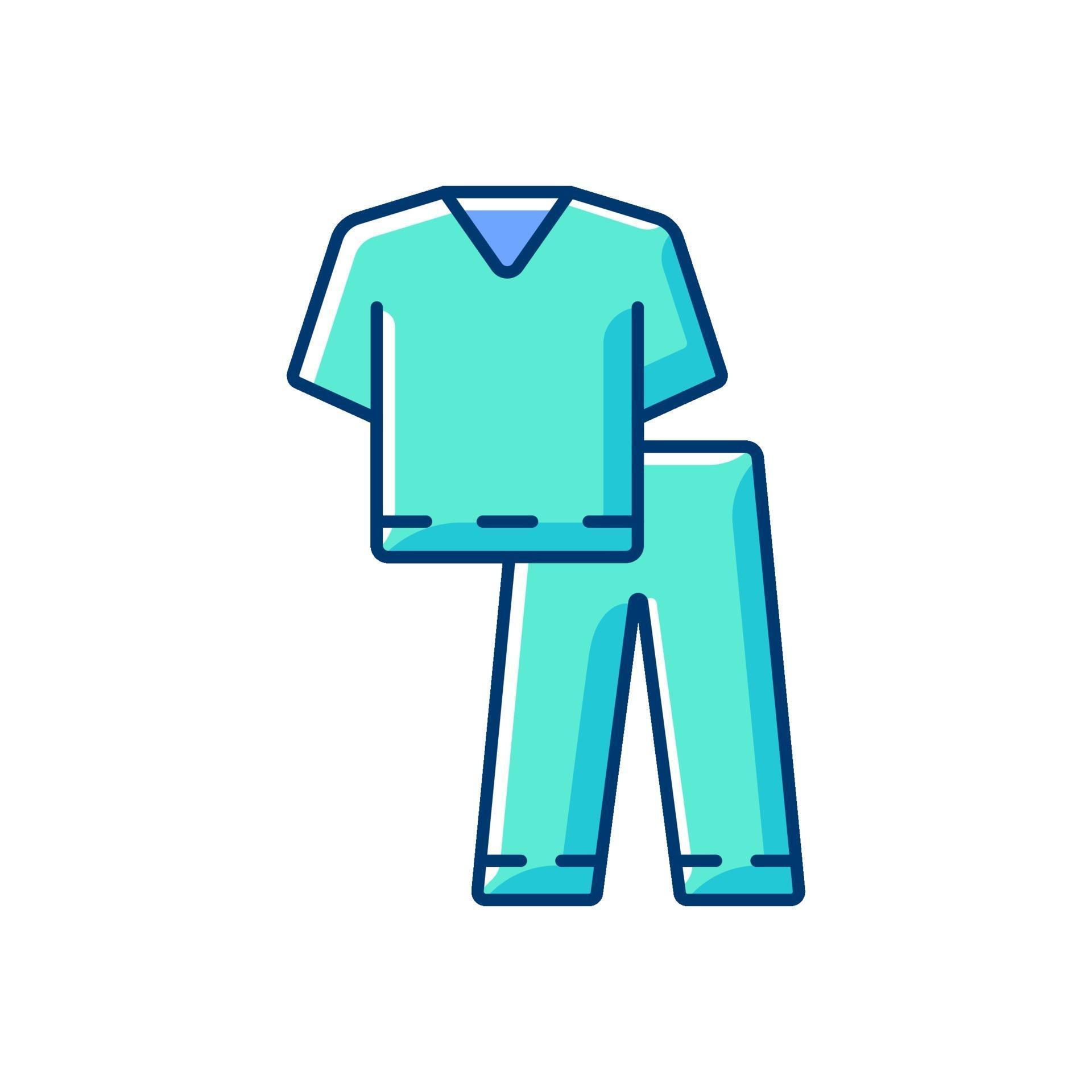 Scrub suit RGB color icon 2388116 Vector Art at Vecteezy