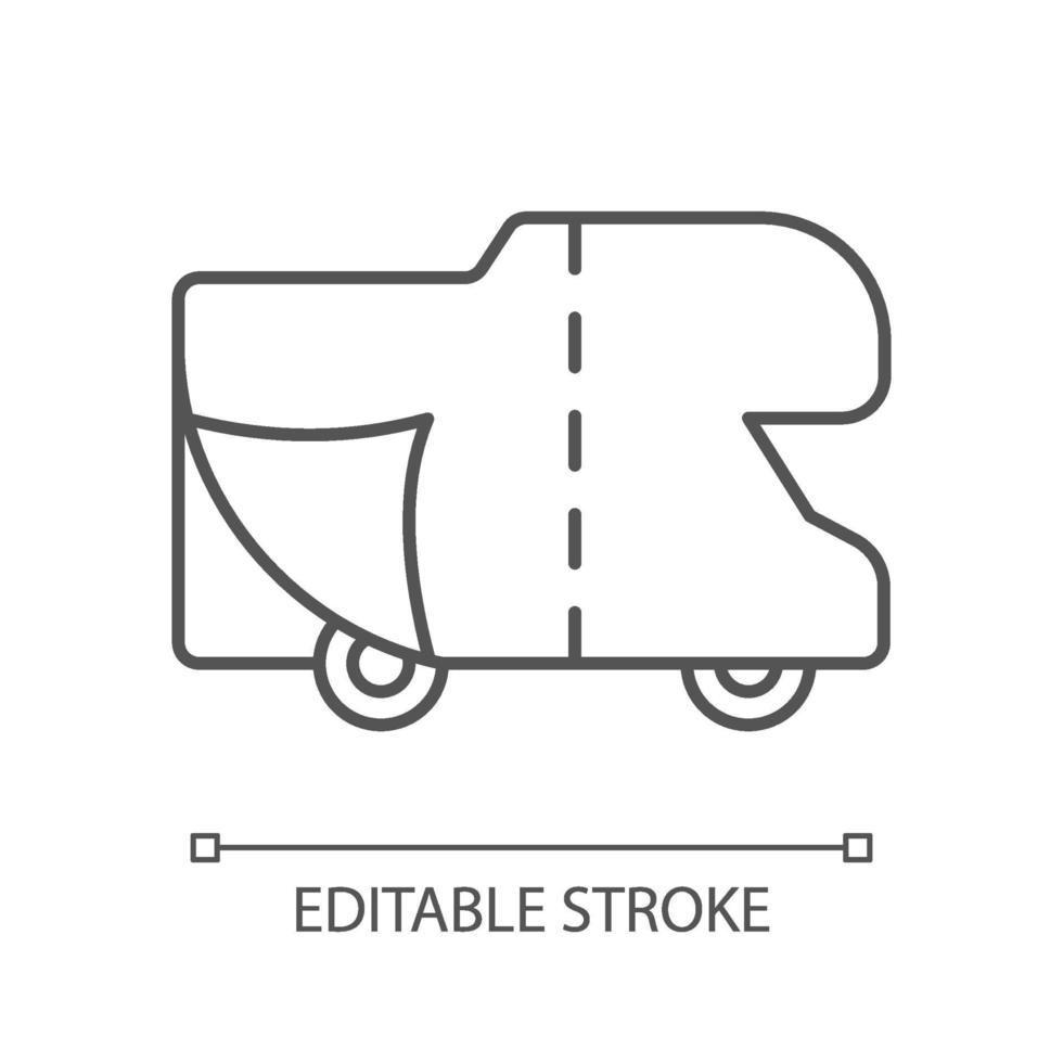 RV covers linear icon vector