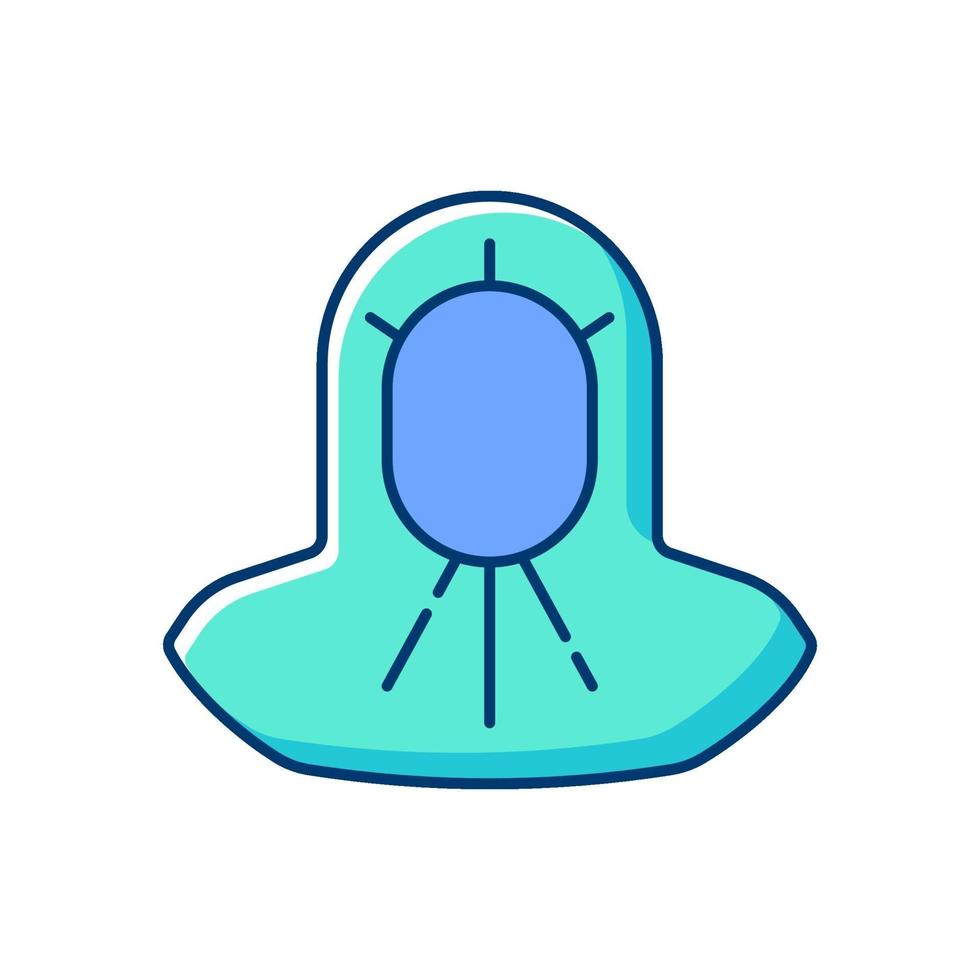 Medical hood RGB color icon vector