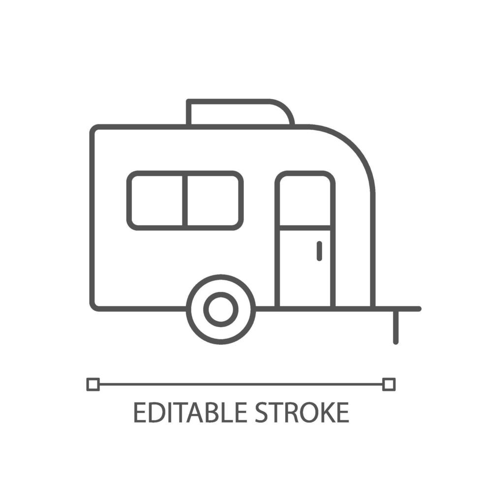 Caravan linear icon vector