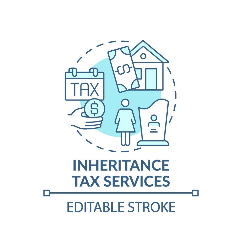 Inheritance tax services concept icon vector